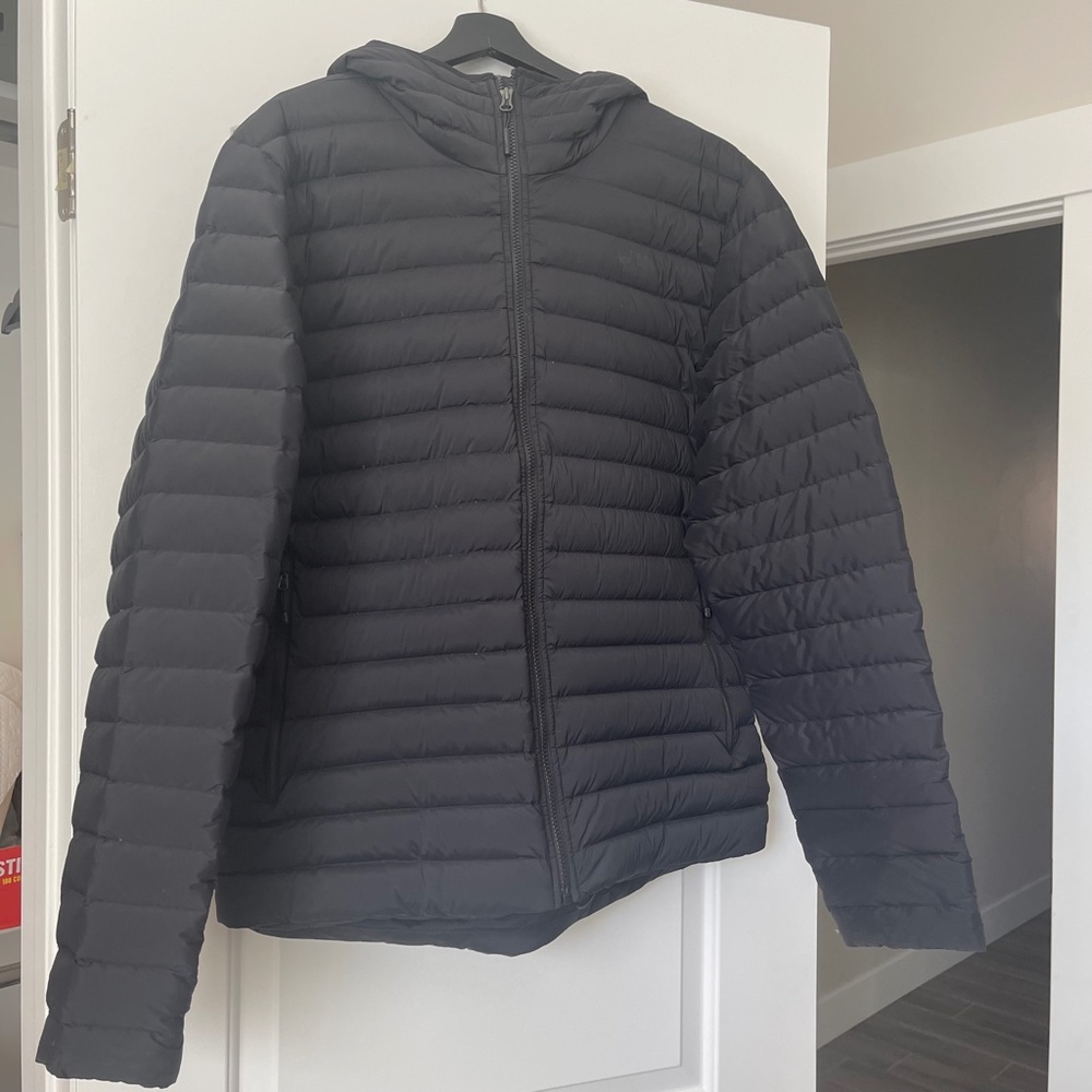 The North Face Men's Stretch Down Hooded Jacket, Black, XL